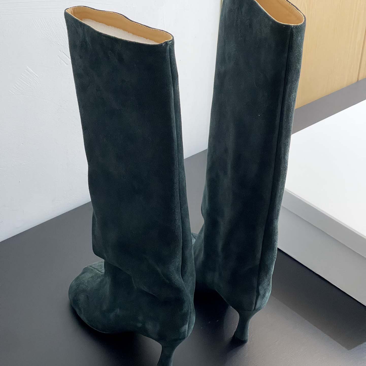 Maison Margiela Green Anatomic Tall Boots - EUR FASHION