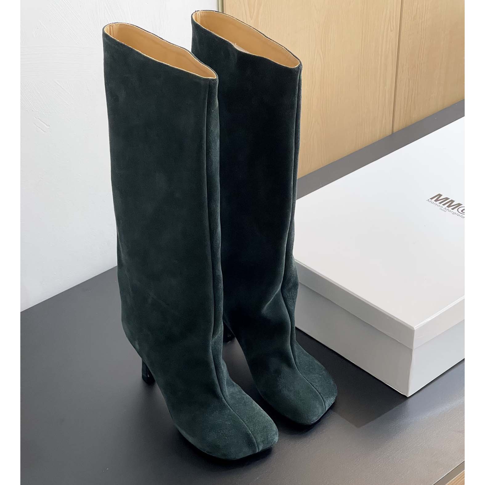 Maison Margiela Green Anatomic Tall Boots - EUR FASHION