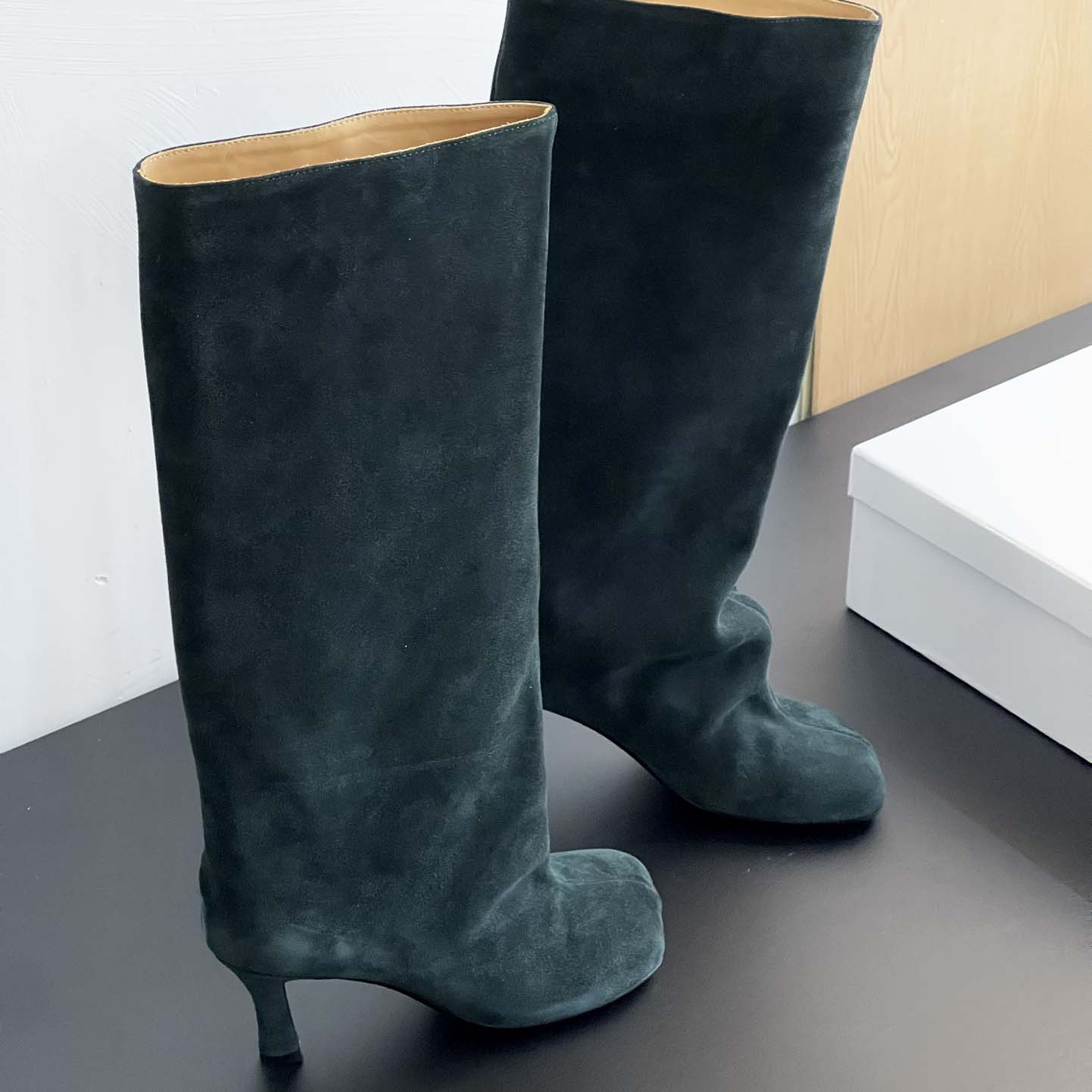 Maison Margiela Green Anatomic Tall Boots - EUR FASHION