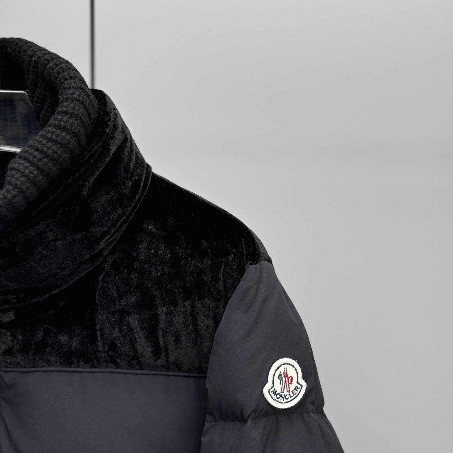 Moncler Auffrique  Velvet-trimmed Down Jacket - EUR FASHION