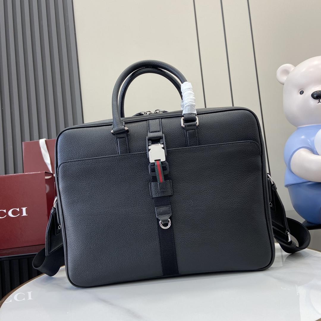 Gucci Medium Briefcase With Web - EUR FASHION