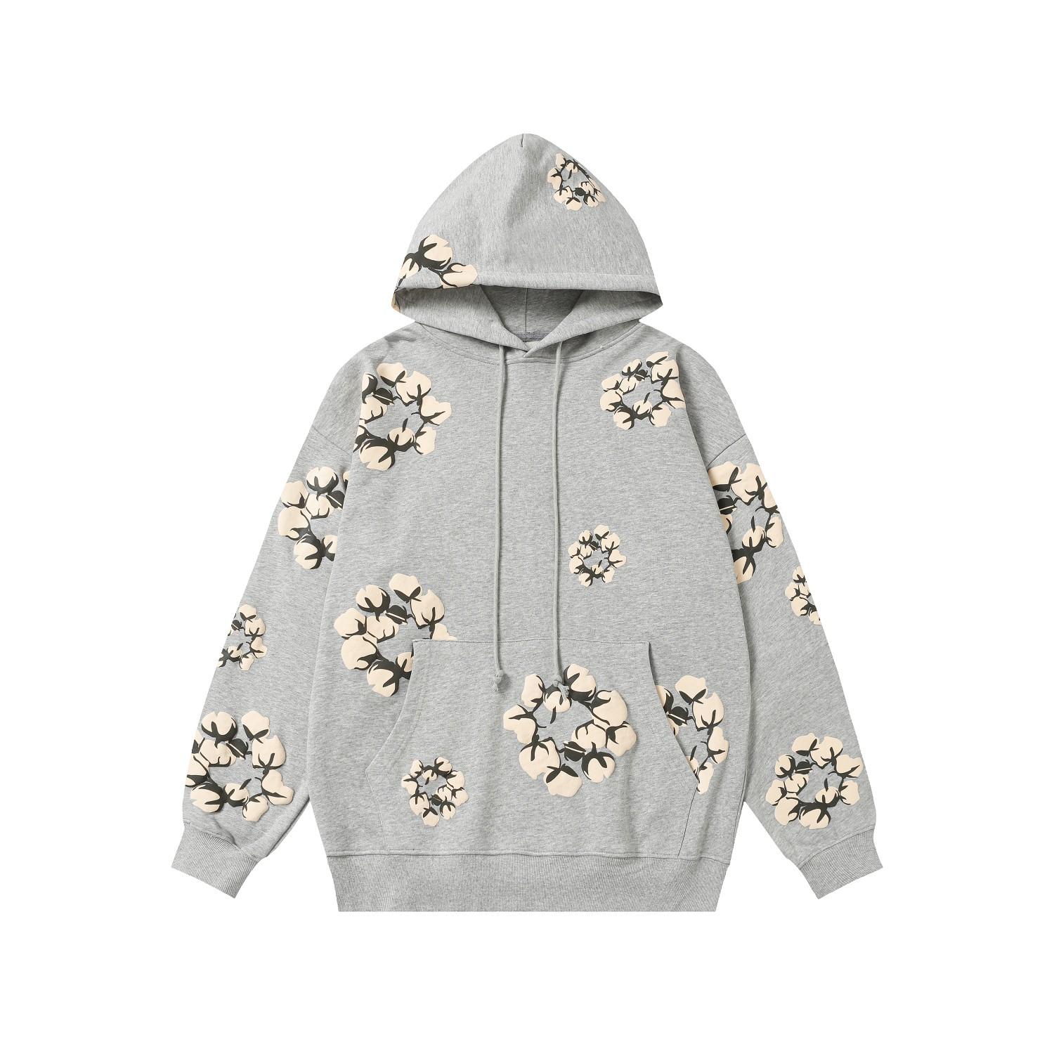 Denim Tears Cactus Tears Wreath Hoodie Grey - EUR FASHION