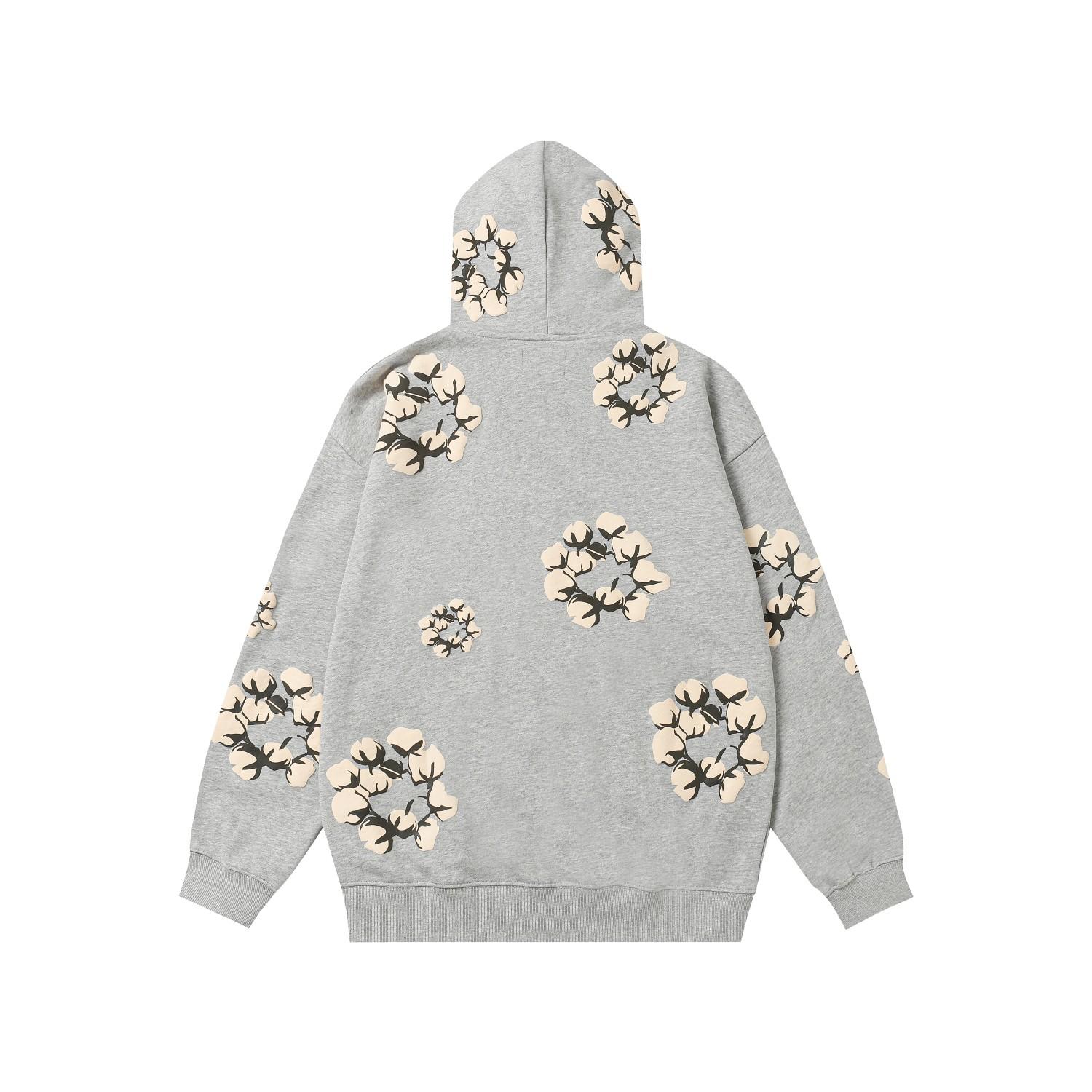 Denim Tears Cactus Tears Wreath Hoodie Grey - EUR FASHION