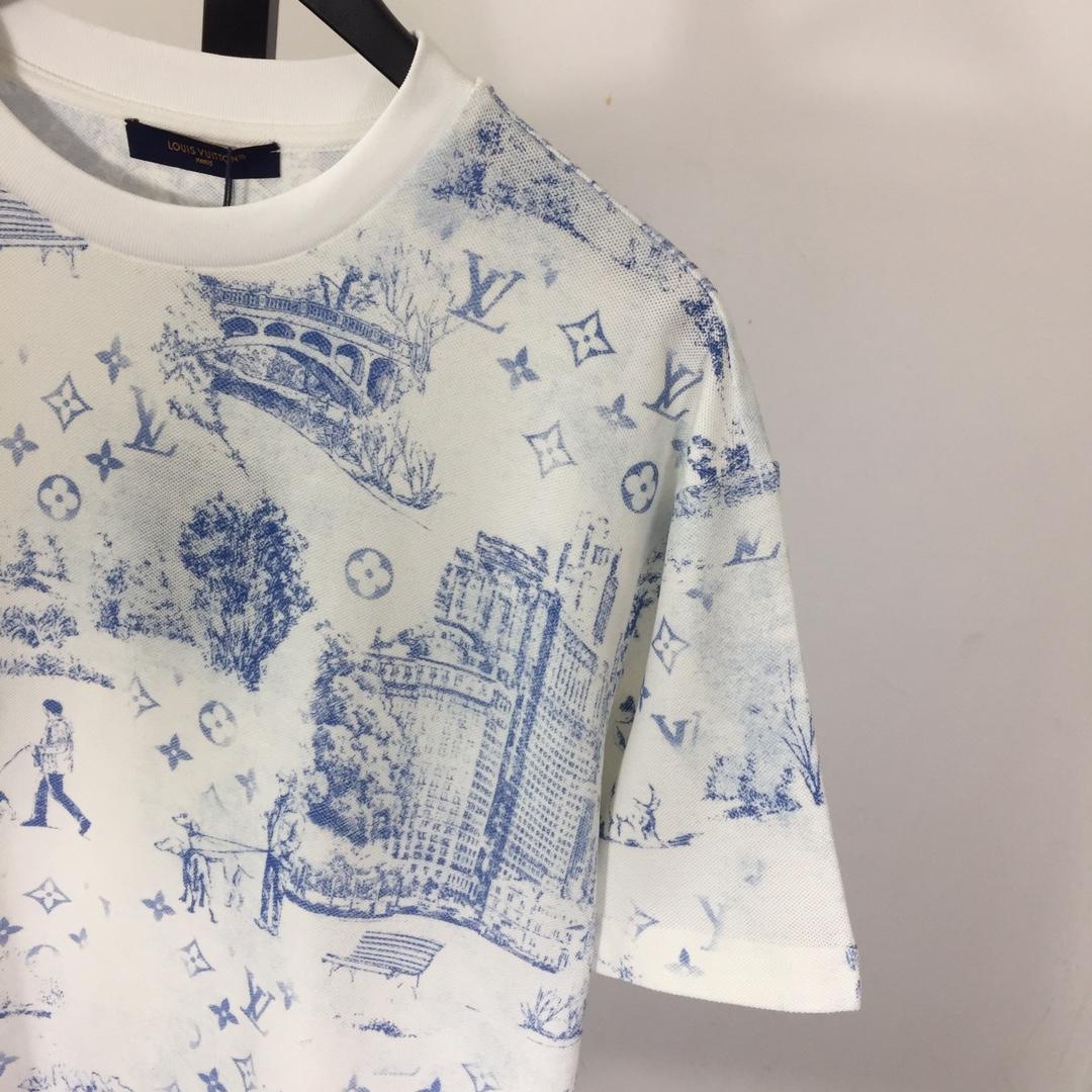 Louis Vuitton Printed Cotton Pique T-Shirt   1AGJZ4 - EUR FASHION