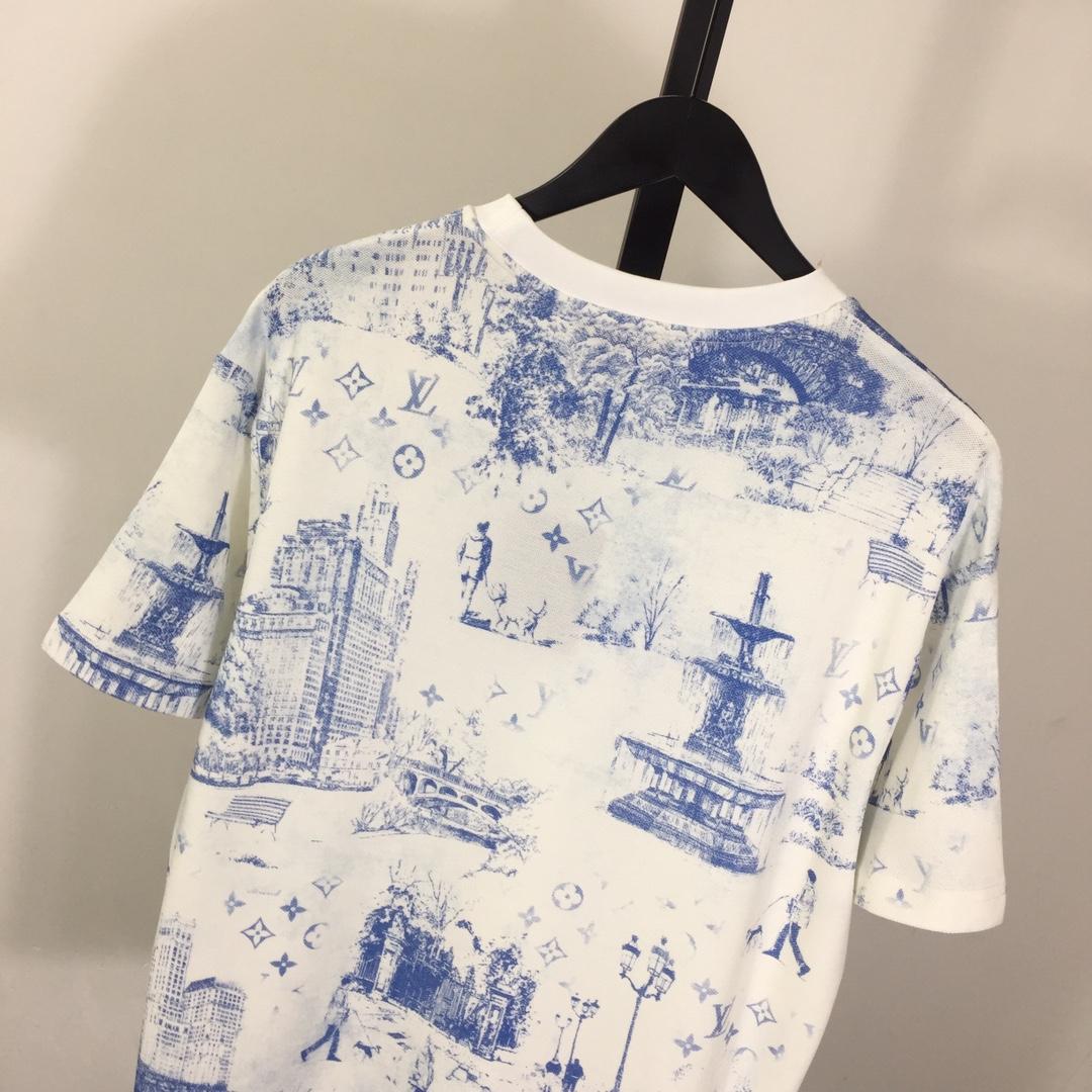 Louis Vuitton Printed Cotton Pique T-Shirt   1AGJZ4 - EUR FASHION