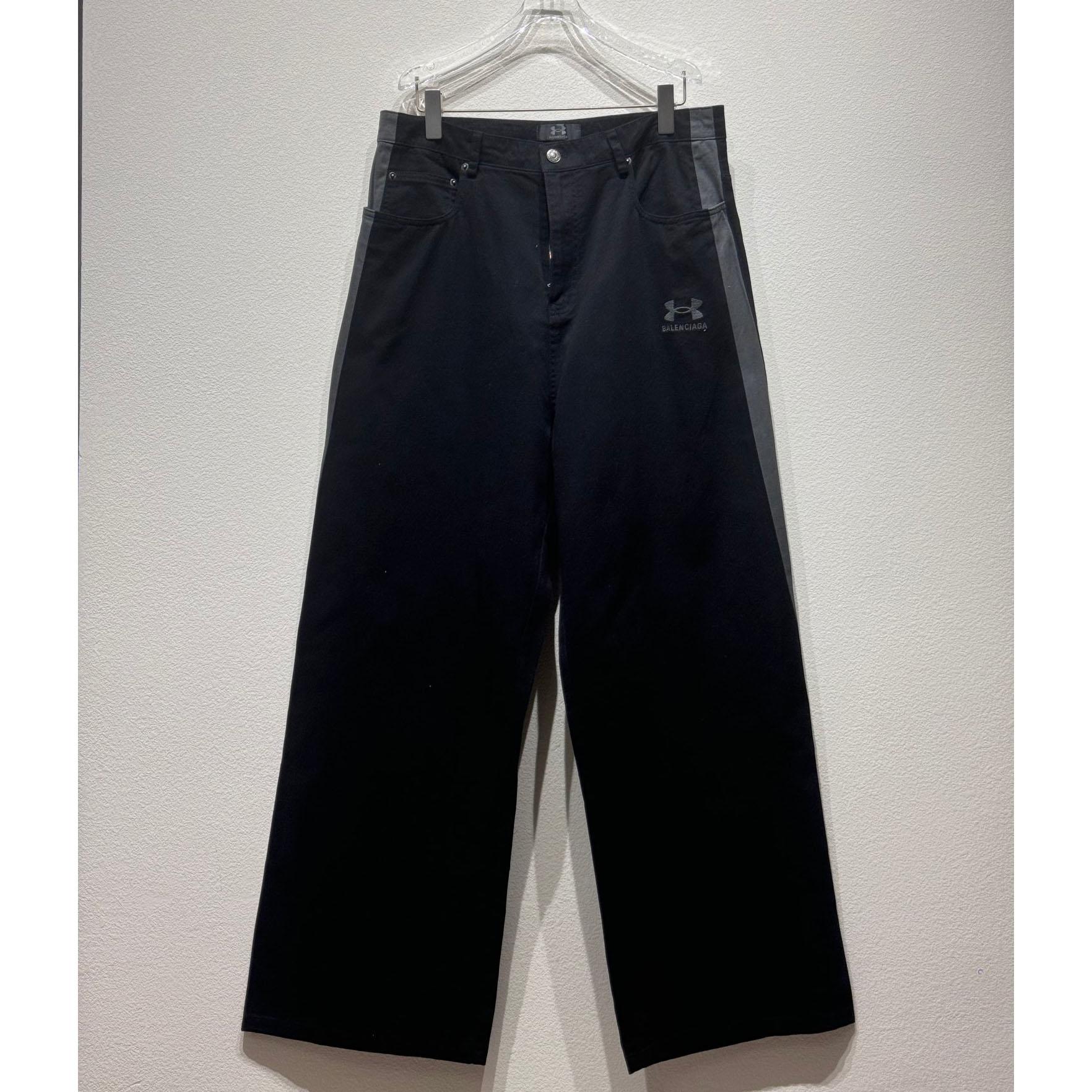 Balenciaga Under Armour® Tracksuit Denim Pants In Black  - EUR FASHION