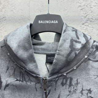 Balenciaga Graffiti THRASHED Runway Hoodie - EUR FASHION