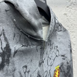 Balenciaga Graffiti THRASHED Runway Hoodie - EUR FASHION