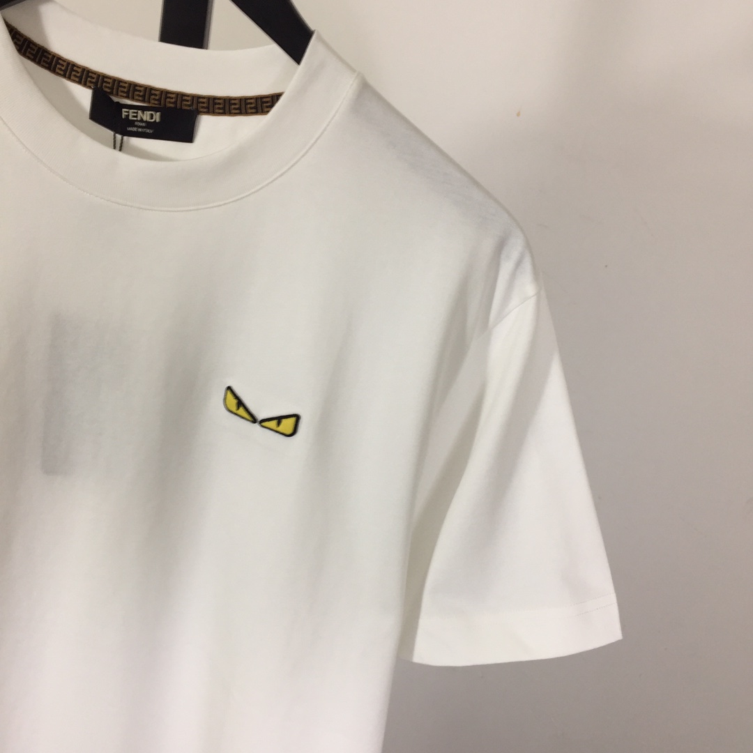 Fendi White Cotton Fendilicious T-shirt - EUR FASHION