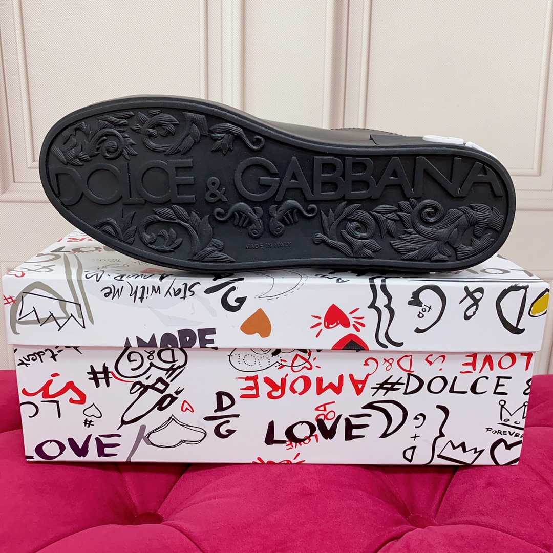 Dolce & Gabbana Logo Printed Portofino Sneakers - EUR FASHION