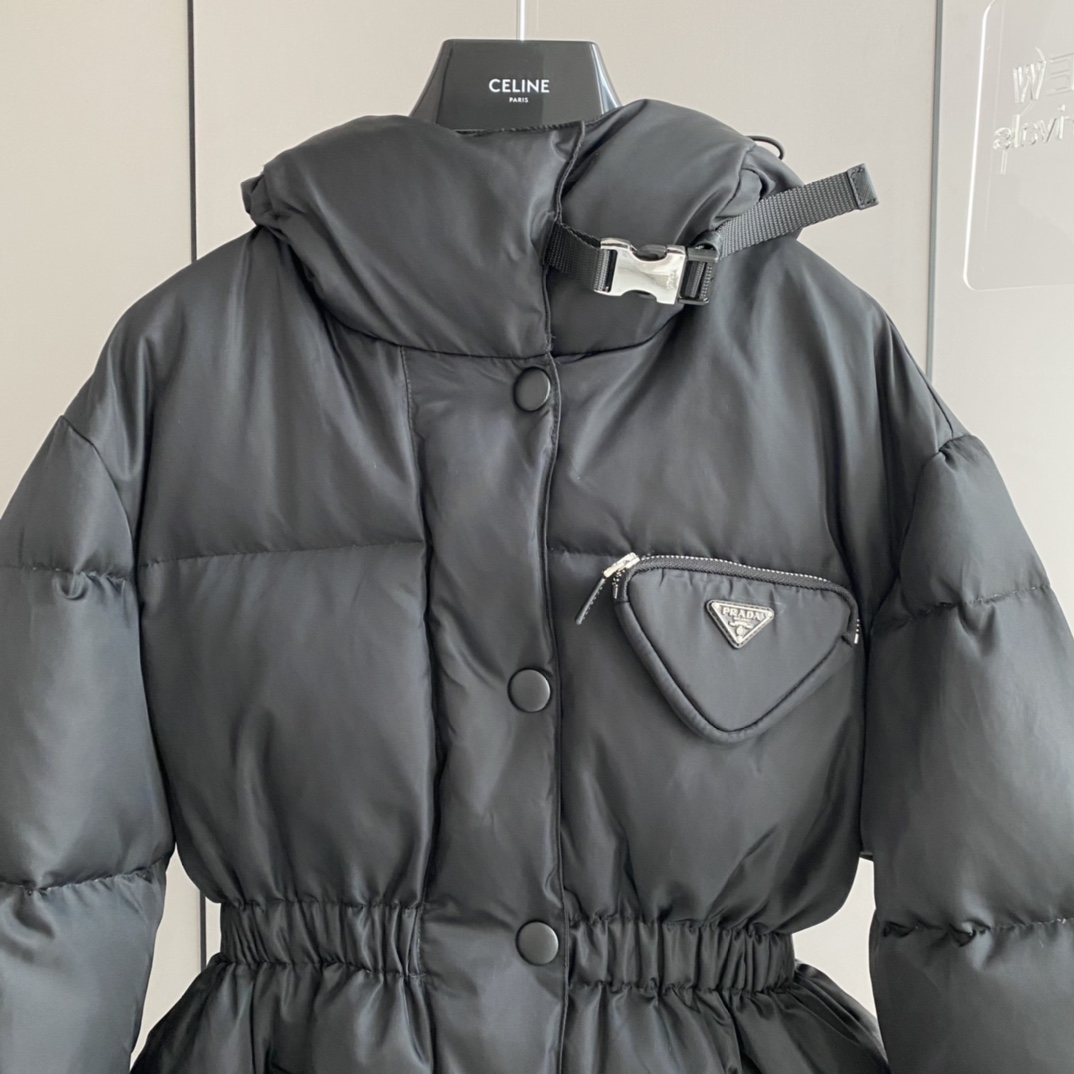 Prada Women's Hooded Re-Nylon Down Jacket - EUR FASHION