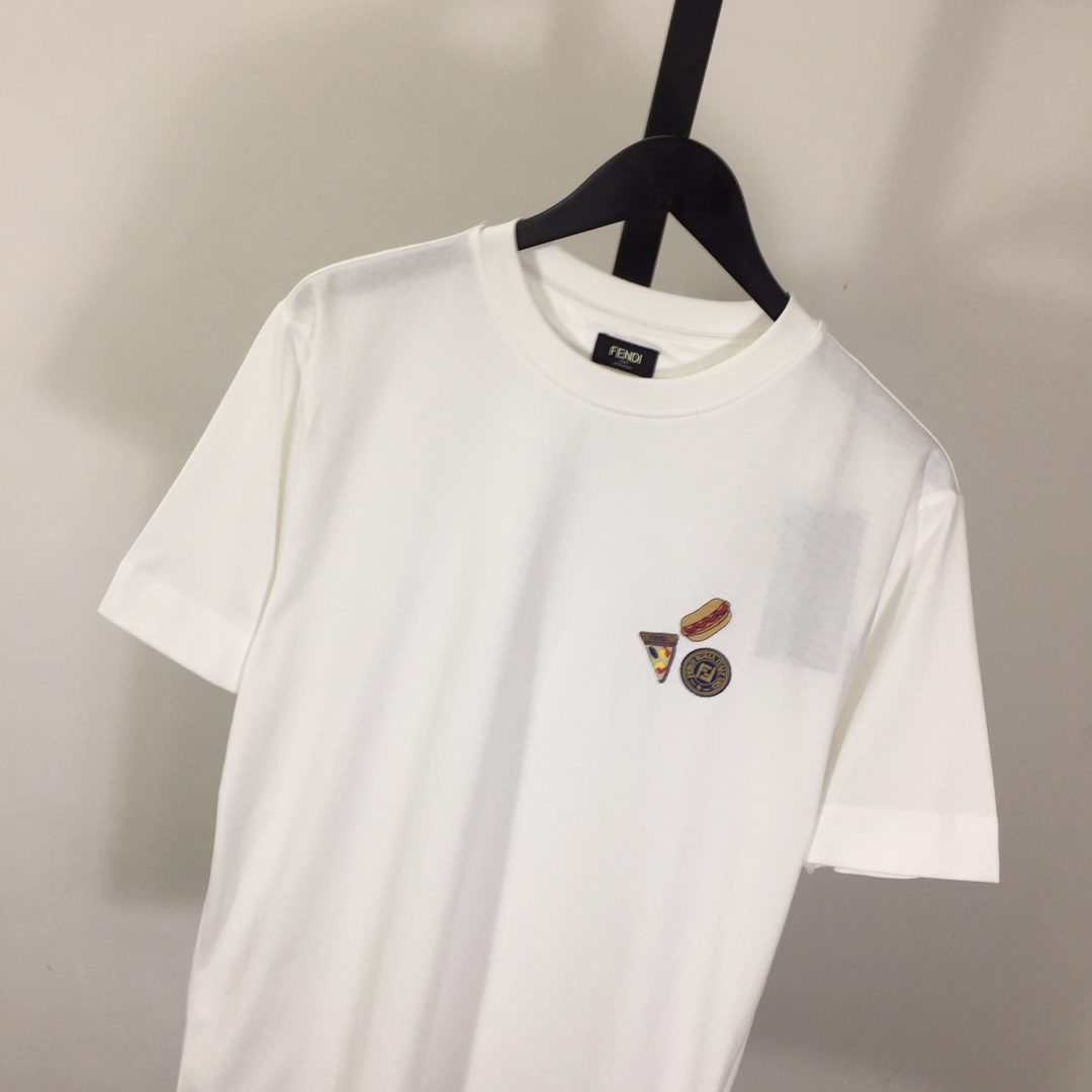 Fendi White Cotton Fendilicious T-shirt - EUR FASHION