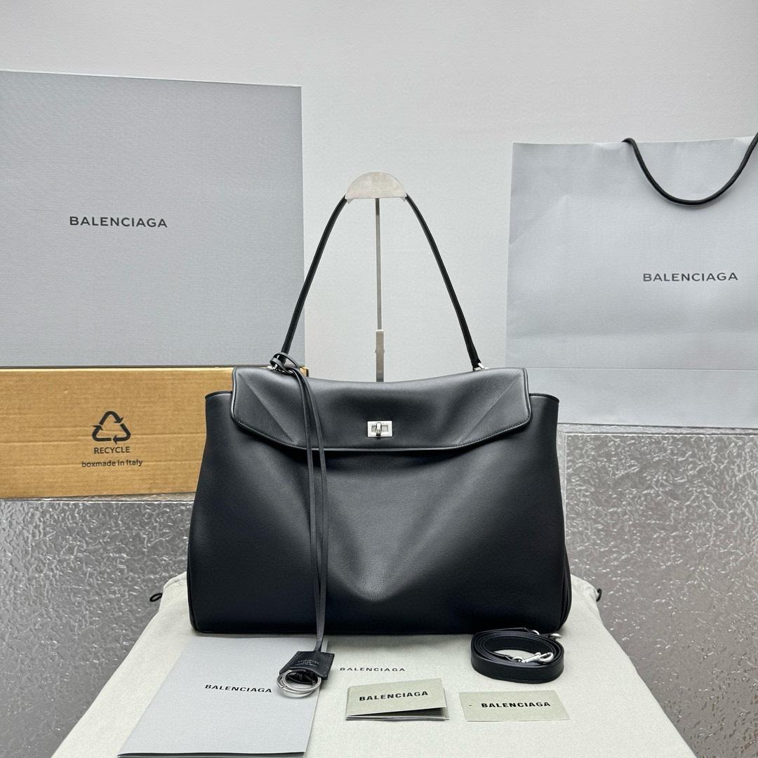 Balenciaga Rodeo Large Handbag In Black - EUR FASHION