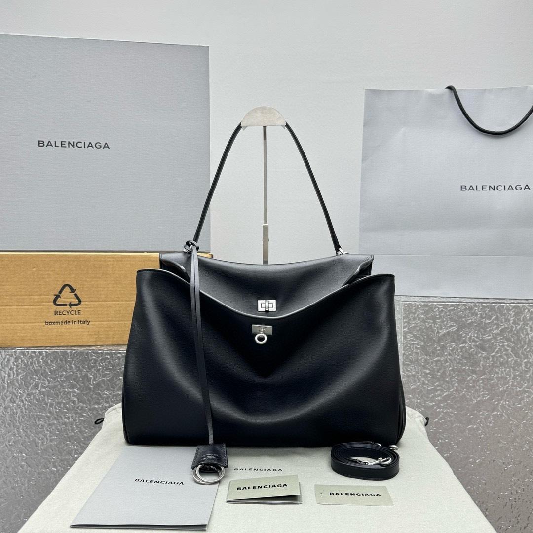 Balenciaga Rodeo Large Handbag In Black - EUR FASHION