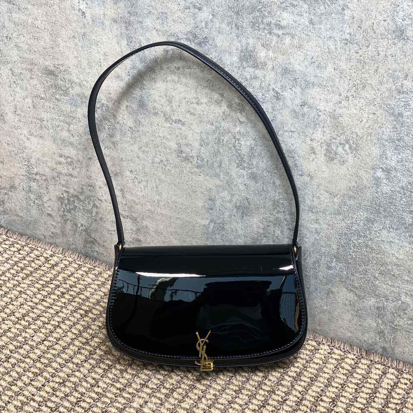 Saint Laurent Mini Voltaire In Patent Leather - EUR FASHION