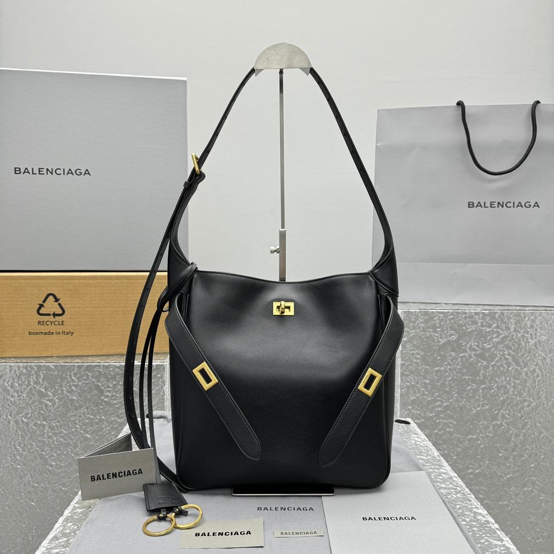 Balenciaga Bel Air Small Hobo Bag In Black  - EUR FASHION