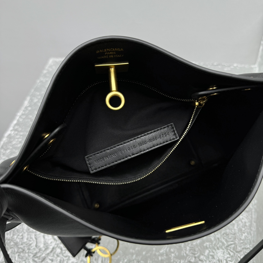 Balenciaga Bel Air Small Hobo Bag In Black  - EUR FASHION