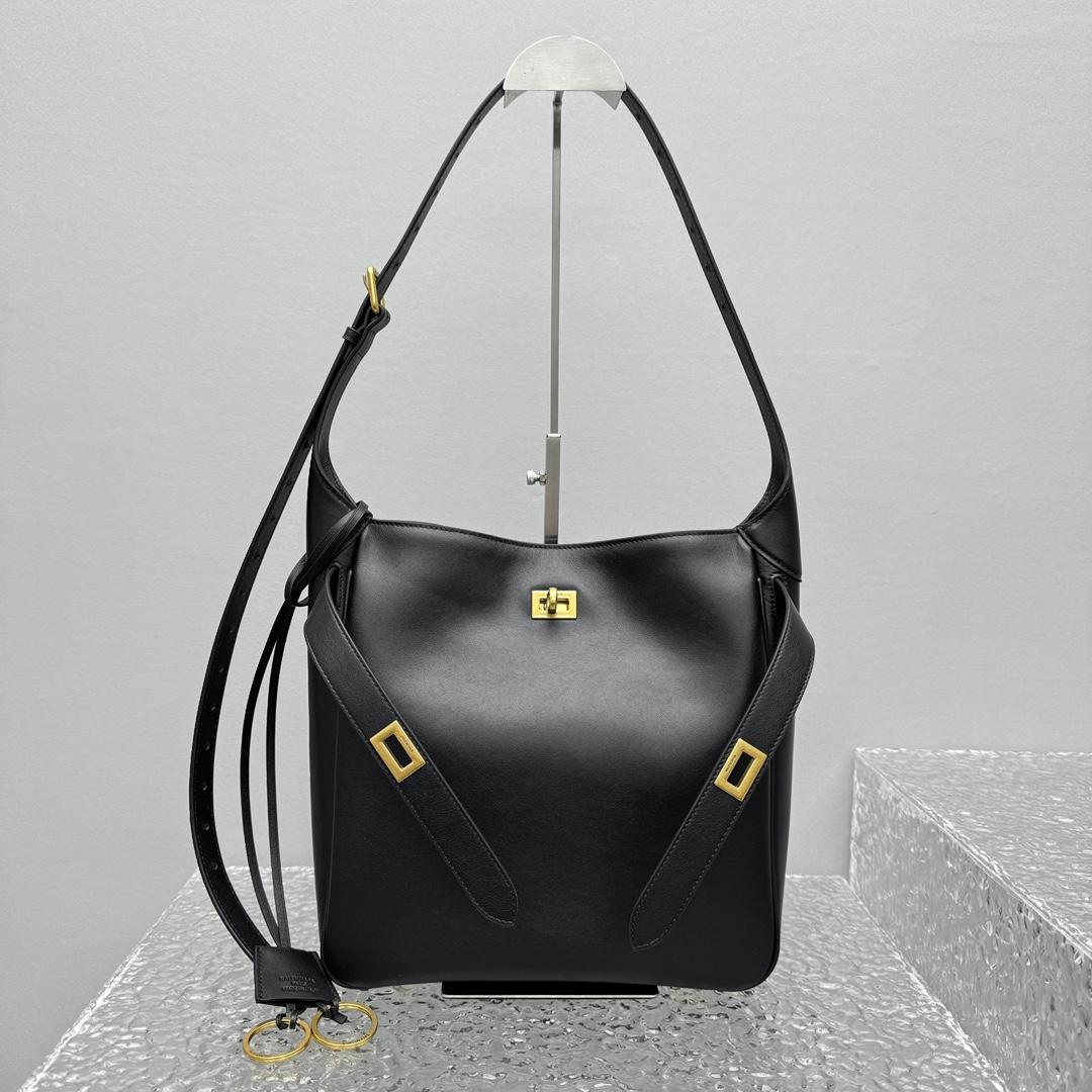 Balenciaga Bel Air Small Hobo Bag In Black  - EUR FASHION