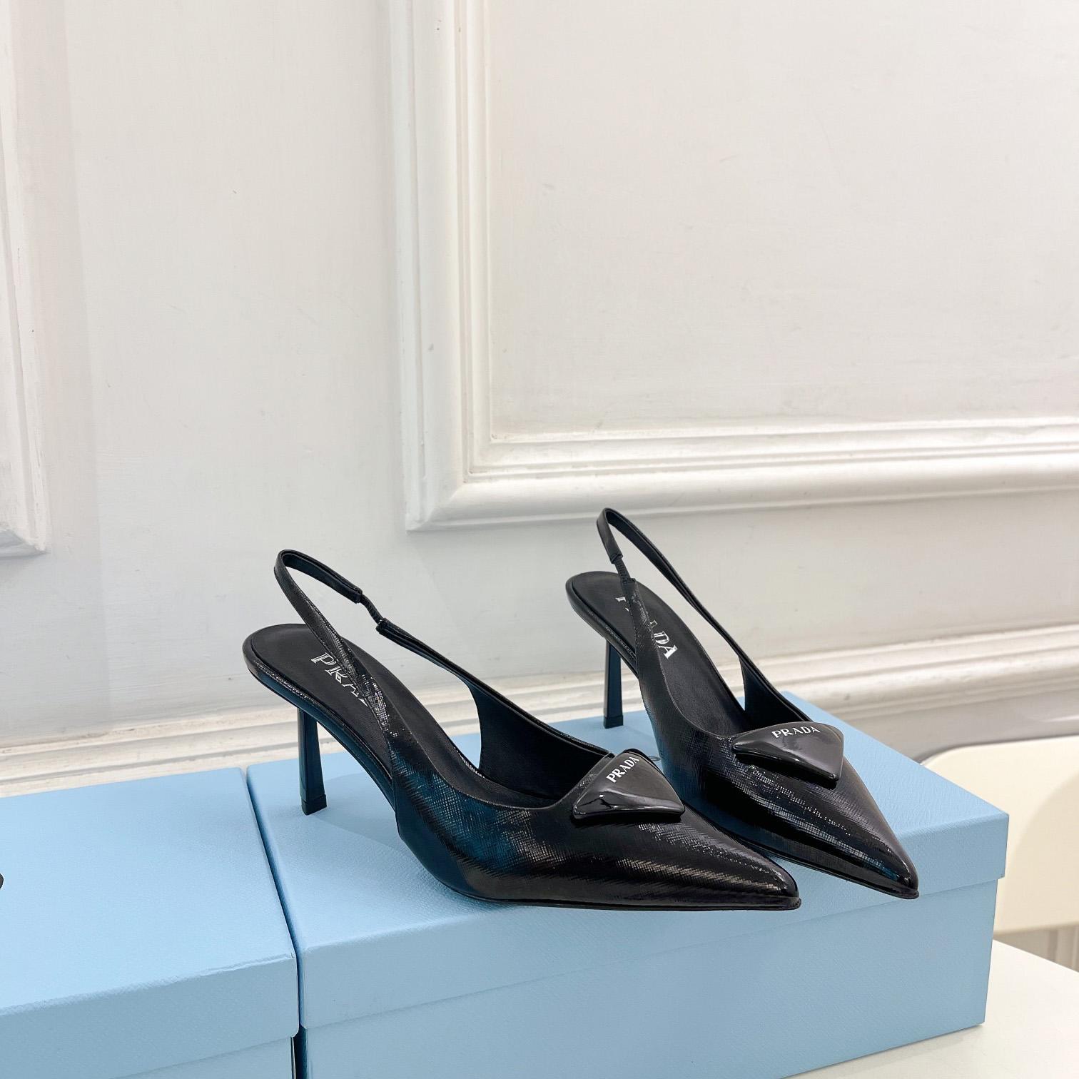 Prada Leather Slingback Pumps - EUR FASHION