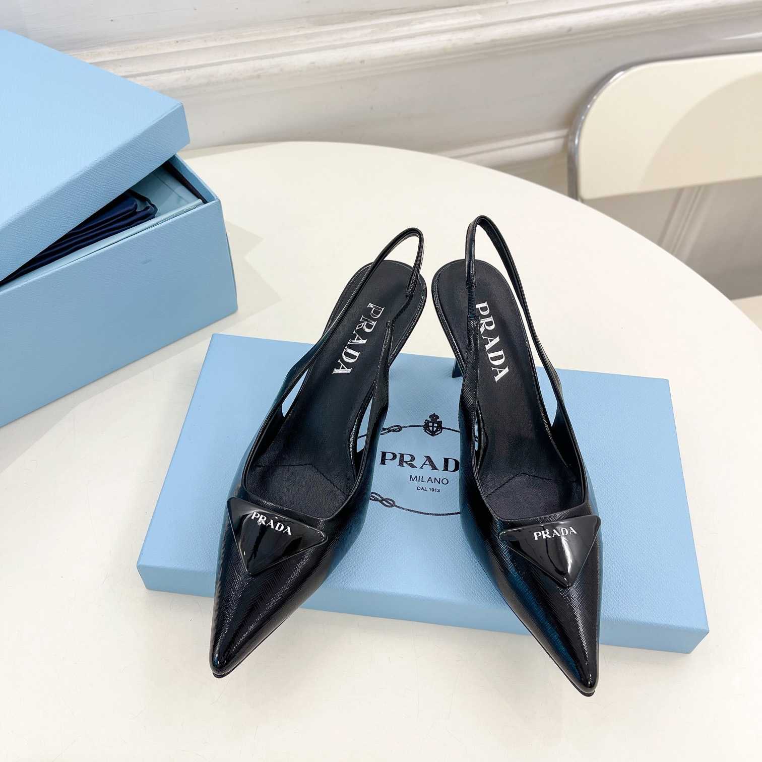 Prada Leather Slingback Pumps - EUR FASHION