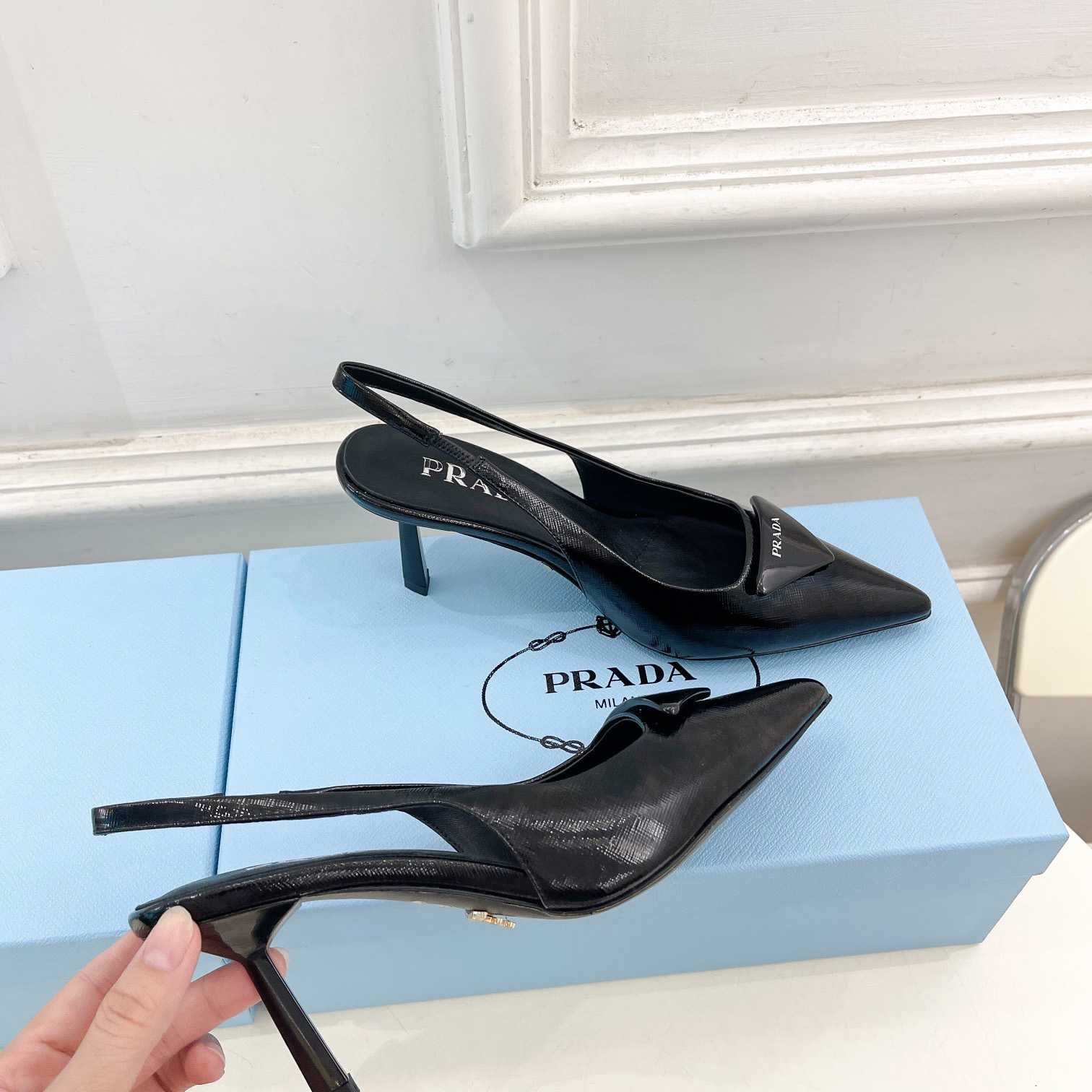 Prada Leather Slingback Pumps - EUR FASHION