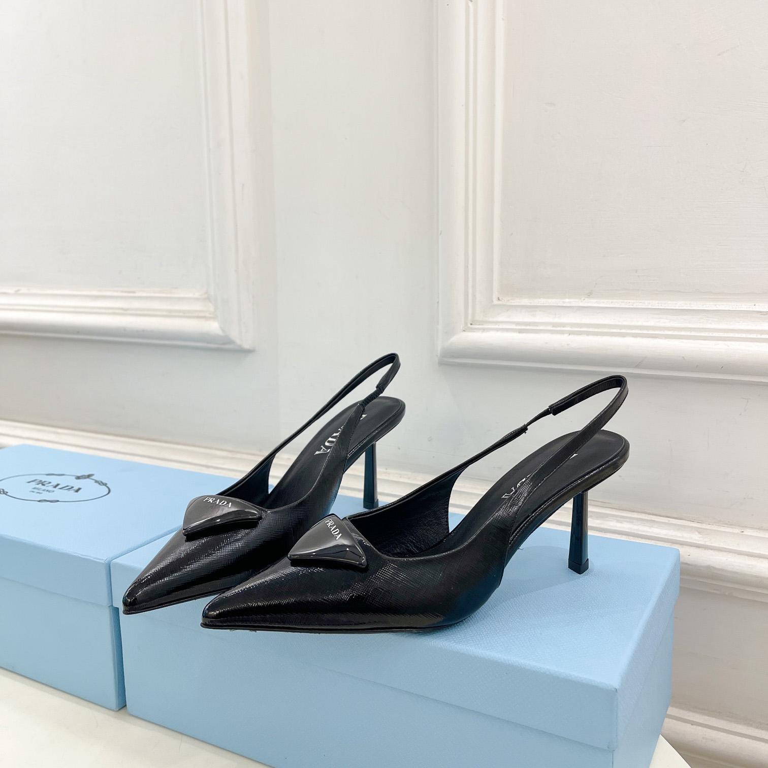 Prada Leather Slingback Pumps - EUR FASHION