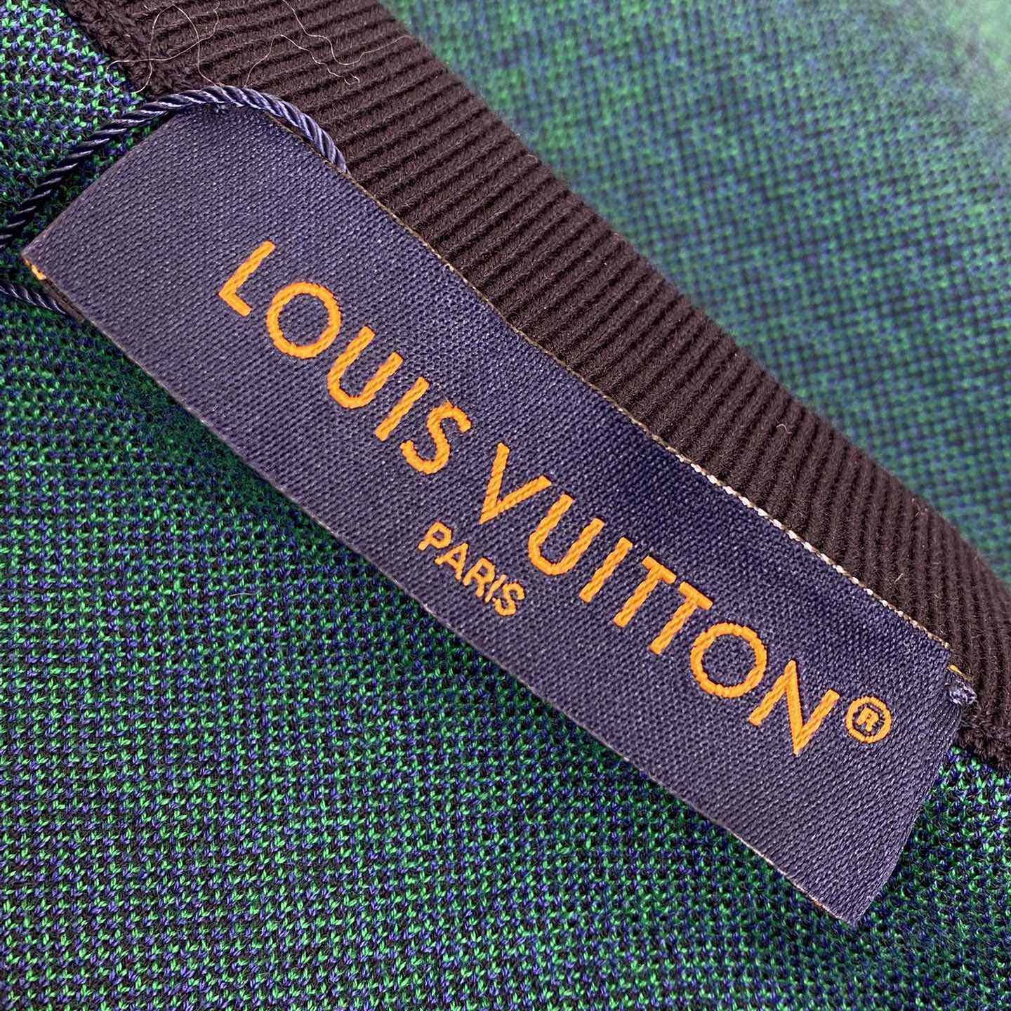 Louis Vuitton Jacquard Damier Short-Sleeved Cotton Crewneck  1AHBCW - EUR FASHION