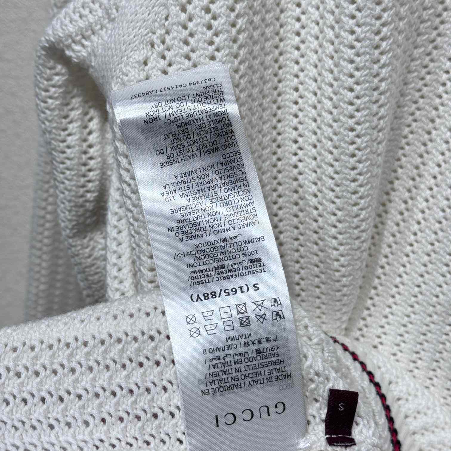 Gucci Ajour Cotton Knit Cardigan With Web - EUR FASHION