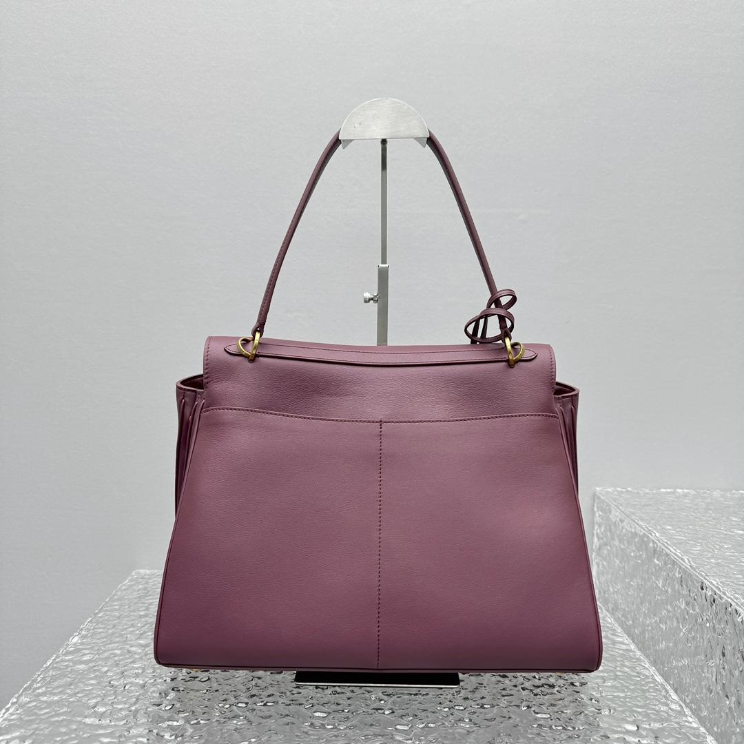 Balenciaga Rodeo Medium Handbag In Burgundy - EUR FASHION