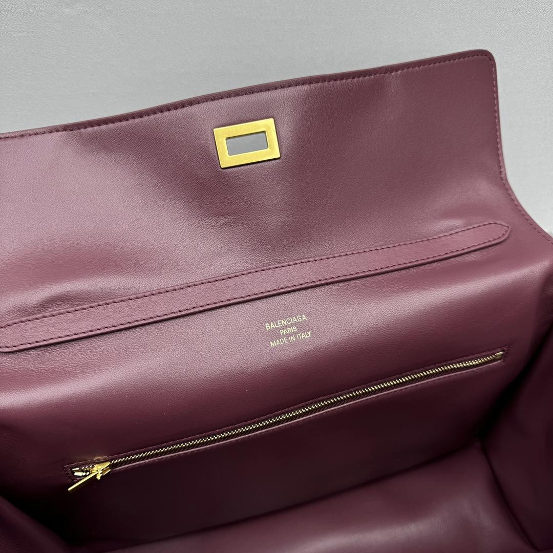 Balenciaga Rodeo Medium Handbag In Burgundy - EUR FASHION