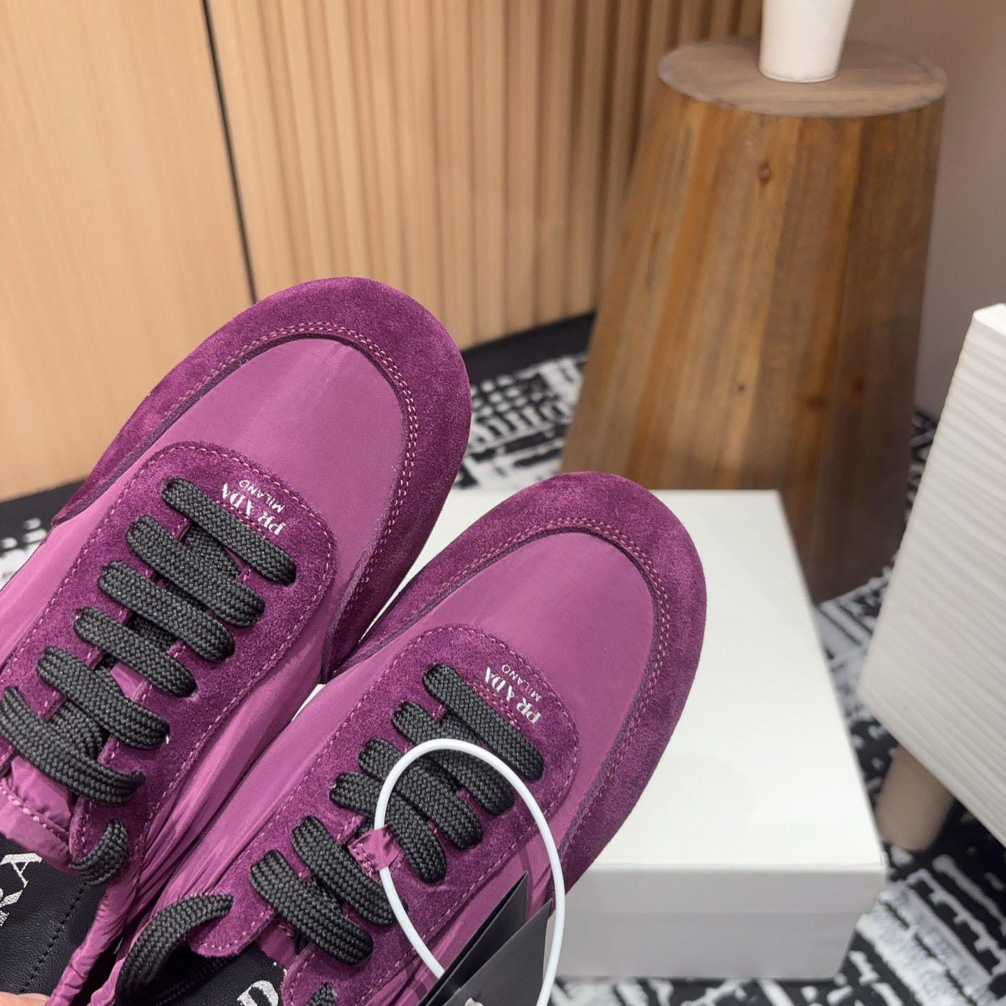 Prada Collapse Re-Nylon And Suede Sneakers - EUR FASHION