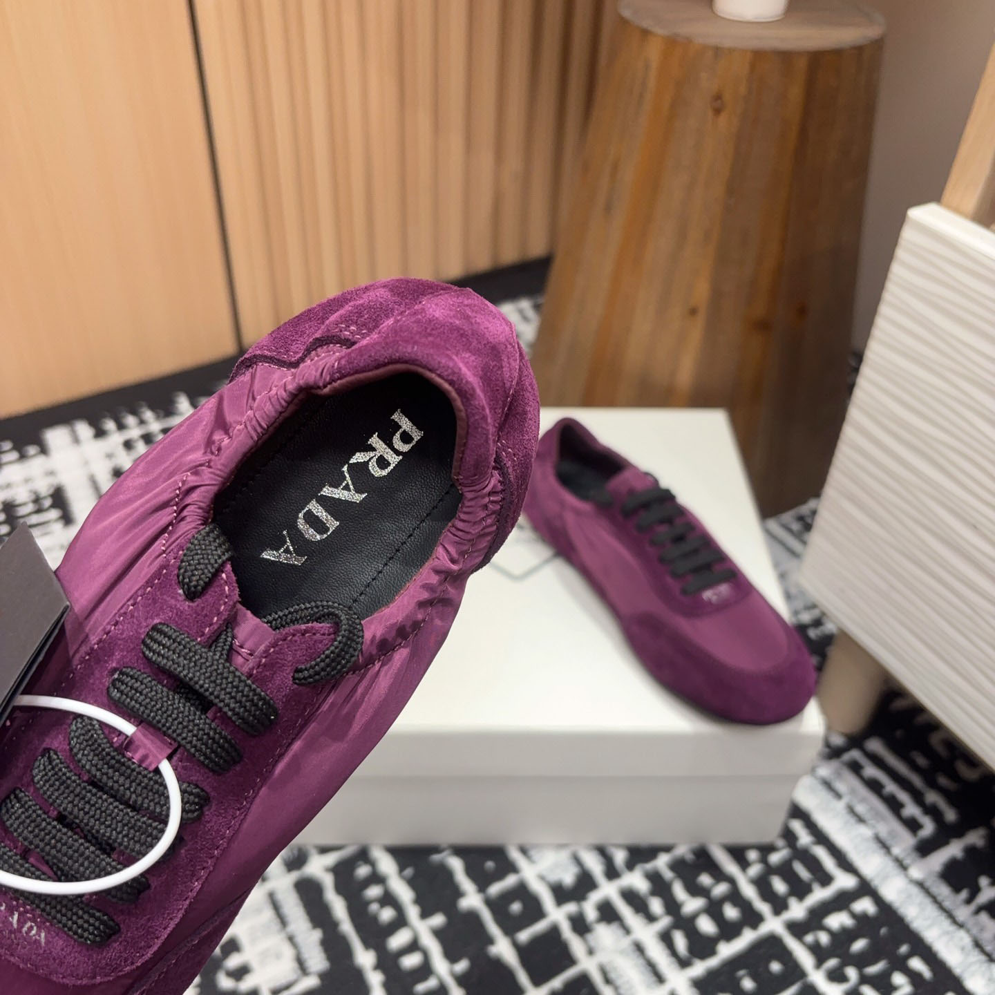 Prada Collapse Re-Nylon And Suede Sneakers - EUR FASHION