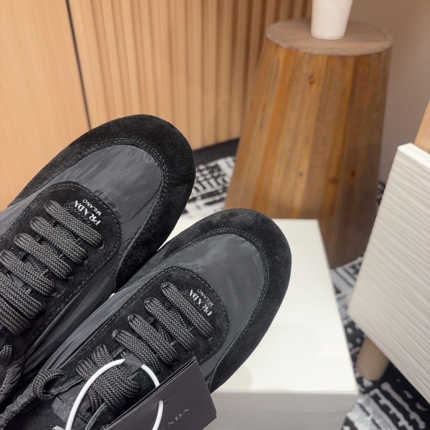 Prada Collapse Re-Nylon And Suede Sneakers - EUR FASHION