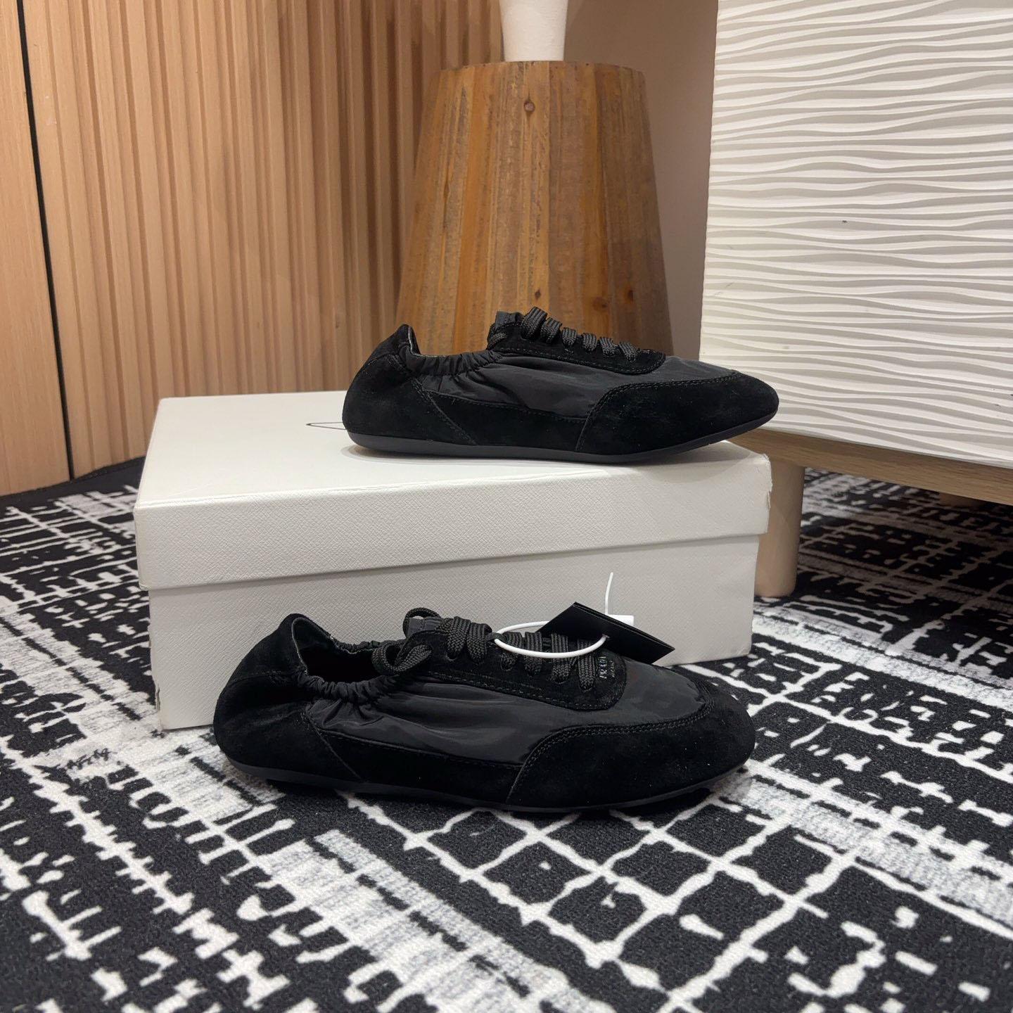 Prada Collapse Re-Nylon And Suede Sneakers - EUR FASHION