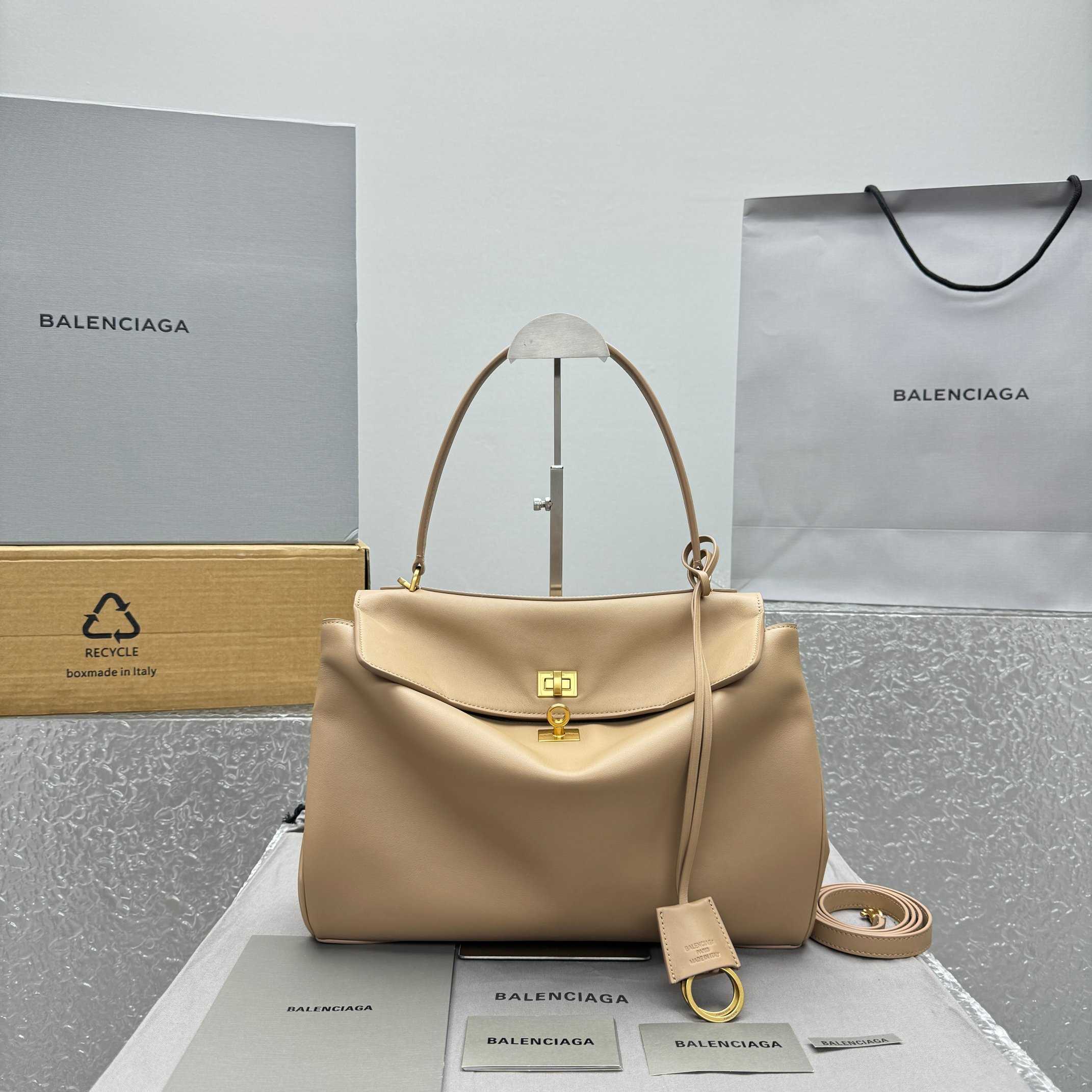 Balenciaga Rodeo Medium Handbag In Latte  - EUR FASHION