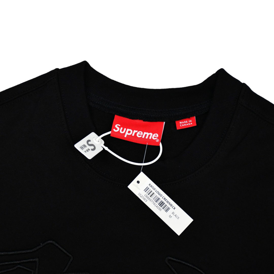 Supreme Kanji Logo Crewneck 'Black' - EUR FASHION