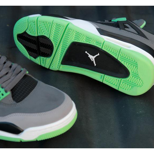 Jordan 4 Retro Green Glow Sneakers    - EUR FASHION