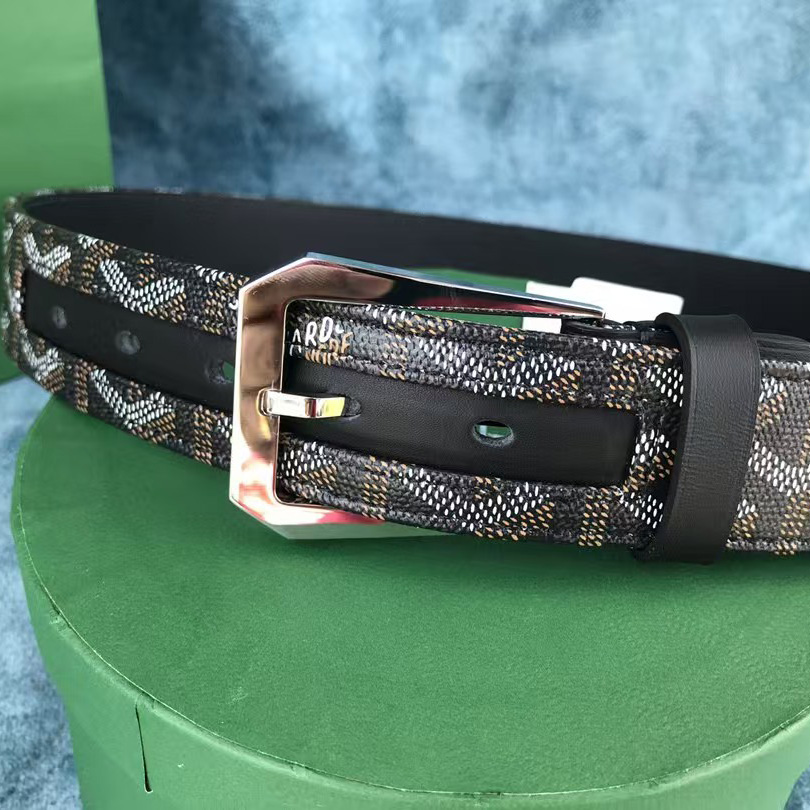 Goyard Paris Leather Mens Belt - EUR FASHION