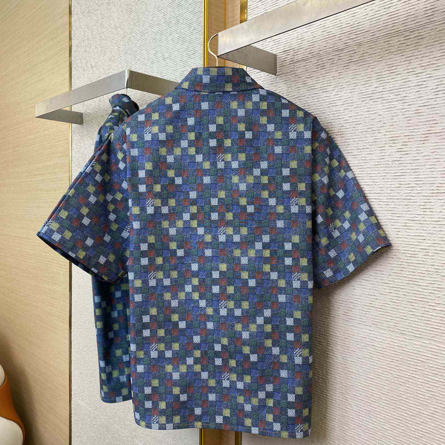 Louis Vuitton Damier Chambray Short-Sleeved Shirt  1AHCII - EUR FASHION