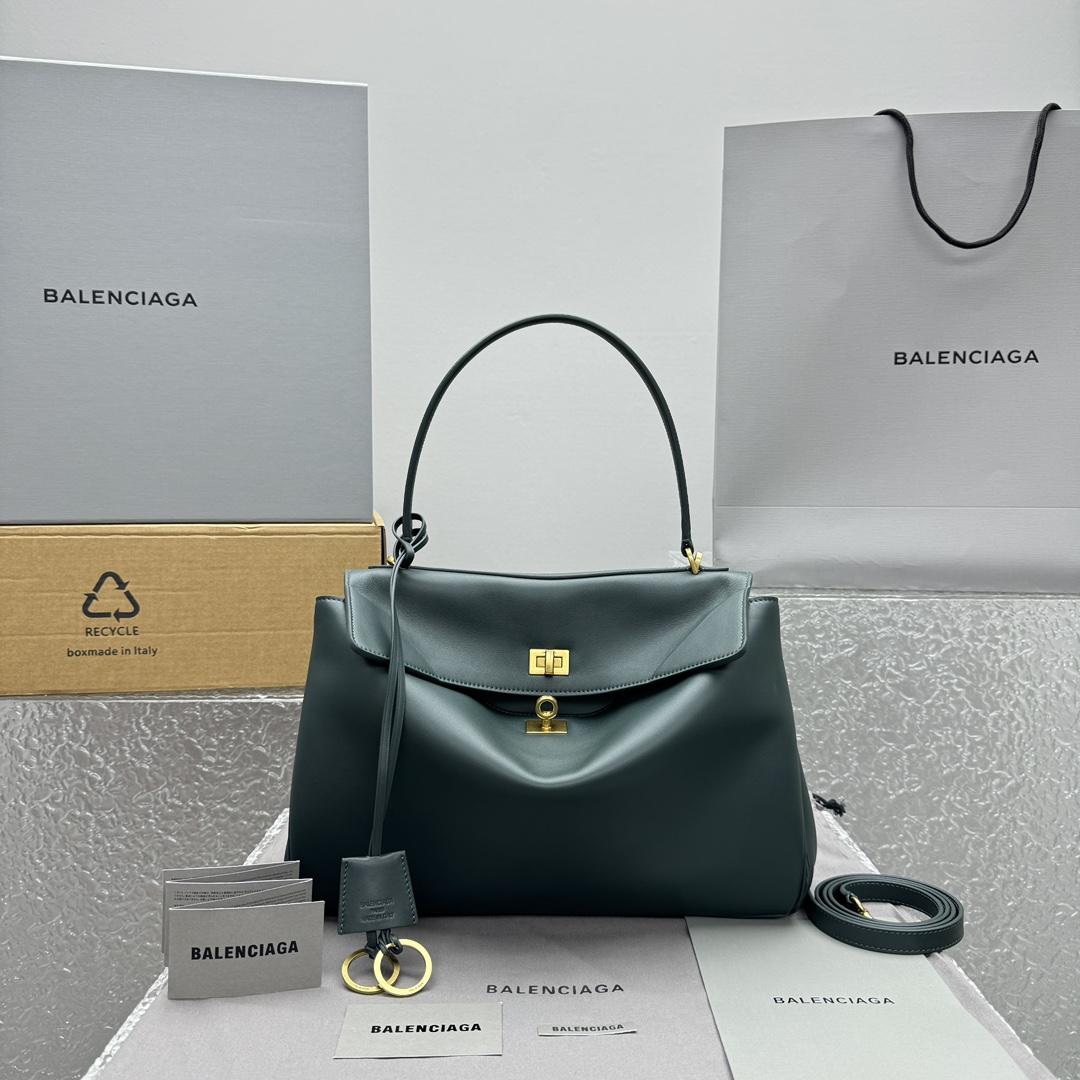 Balenciaga Rodeo Medium Handbag In Pine Green - EUR FASHION