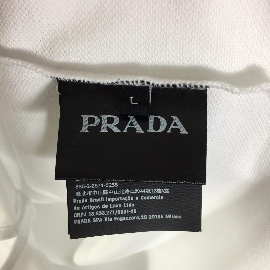 Prada Logo Cotton Polo Shirt - EUR FASHION