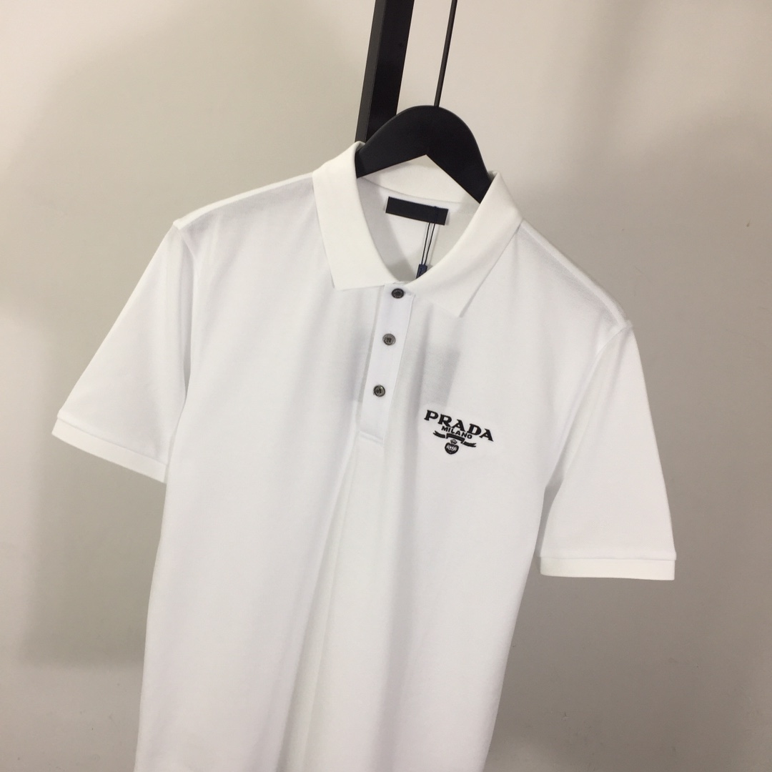 Prada Logo Cotton Polo Shirt - EUR FASHION