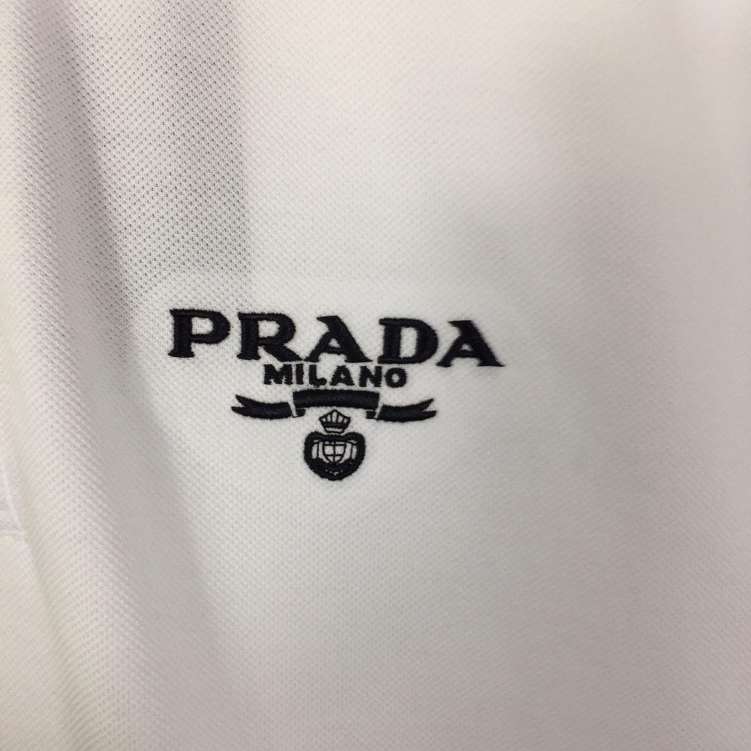 Prada Logo Cotton Polo Shirt - EUR FASHION