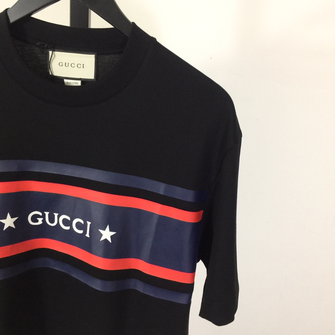 Gucci Cotton Jersey Printed T-shirt   - EUR FASHION