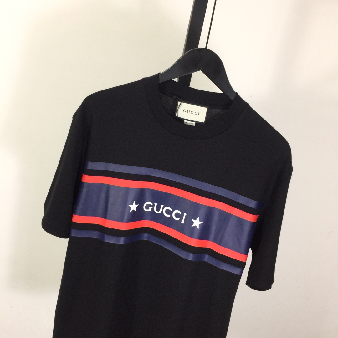 Gucci Cotton Jersey Printed T-shirt   - EUR FASHION