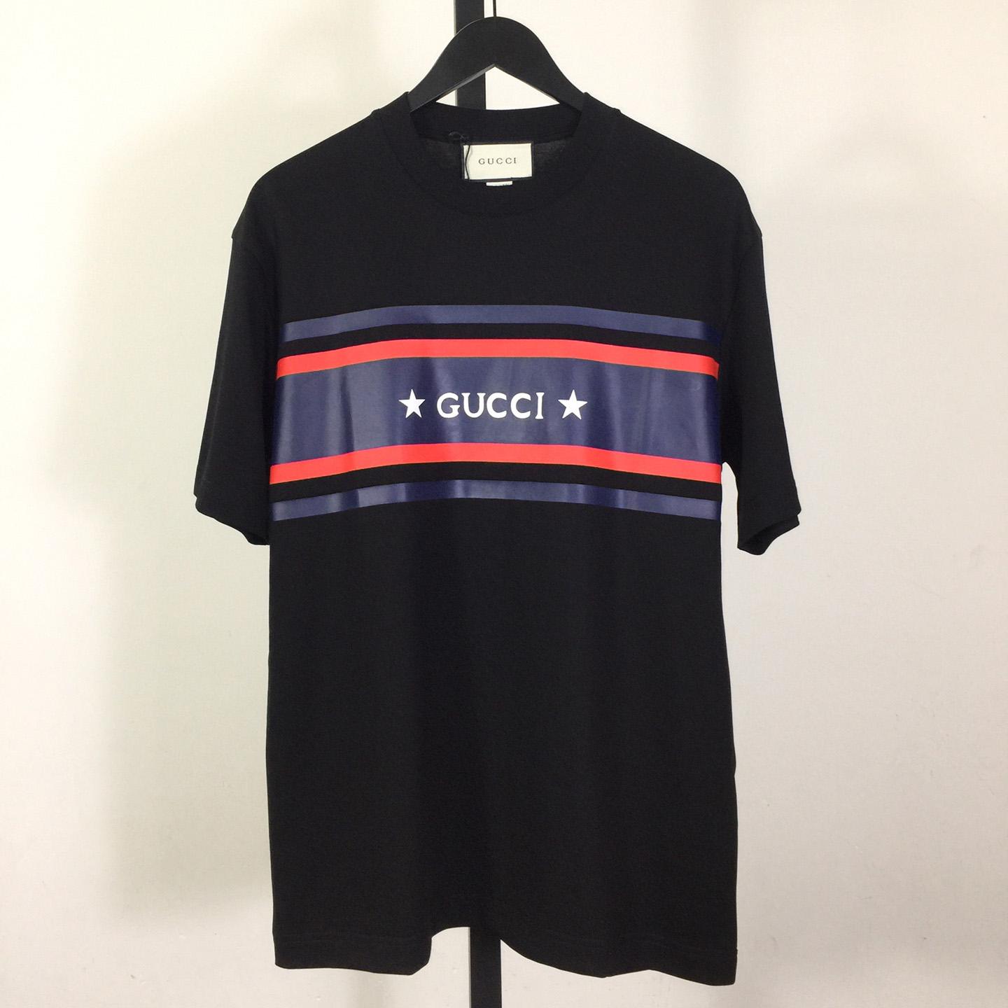 Gucci Cotton Jersey Printed T-shirt   - EUR FASHION