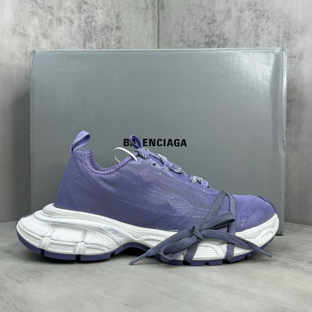 Balenciaga 3XL Net Sneaker In Lilac And White Polyester - EUR FASHION