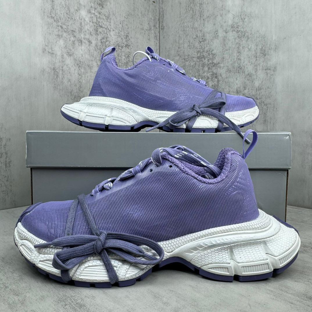 Balenciaga 3XL Net Sneaker In Lilac And White Polyester - EUR FASHION