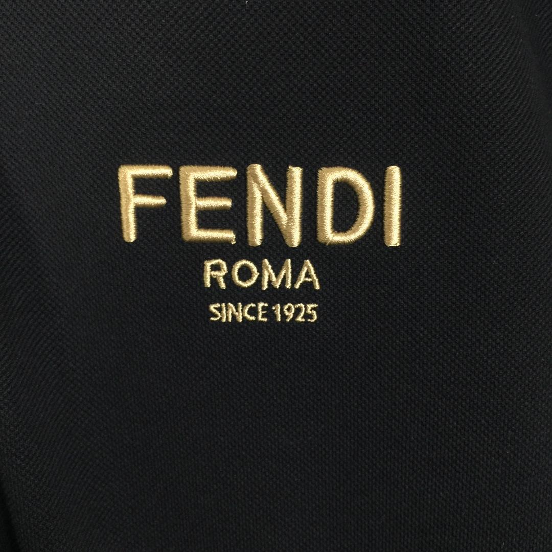 Fendi Logo Cotton Polo Shirt - EUR FASHION