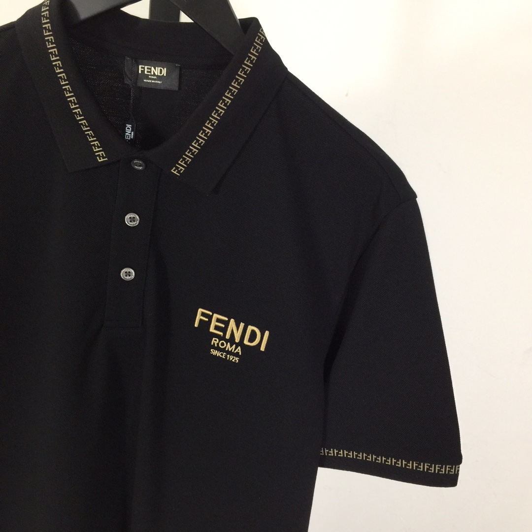 Fendi Logo Cotton Polo Shirt - EUR FASHION